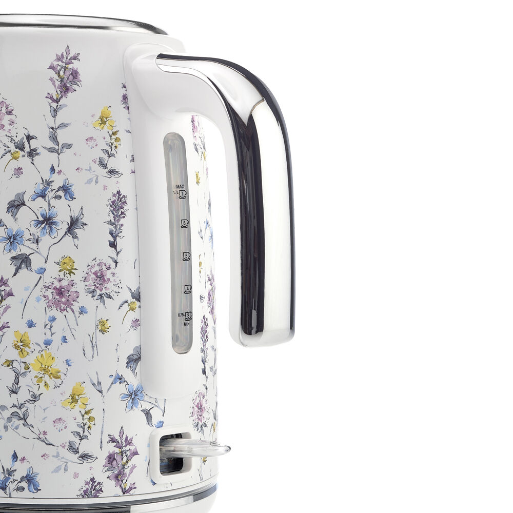 2pc Laura Ashley 1.7L Jug Electric Kettle & 4 Slice Toaster Set - Wild Meadow