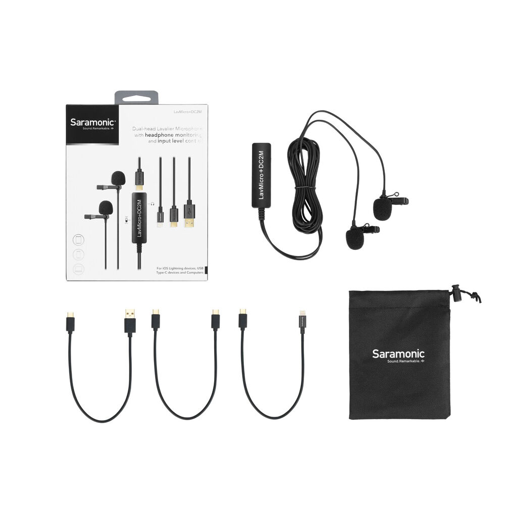Saramonic Lavalier Microphone For Android/iPhone Devices Black