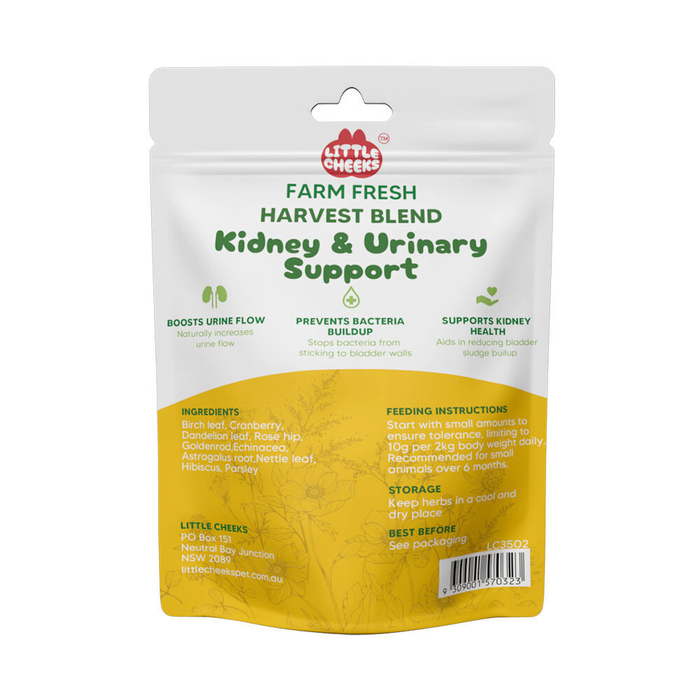 4PK Little Cheeks Farm Fresh Kidney/Urinary Support Pet Rabbit/Guinea Pig Food 50g