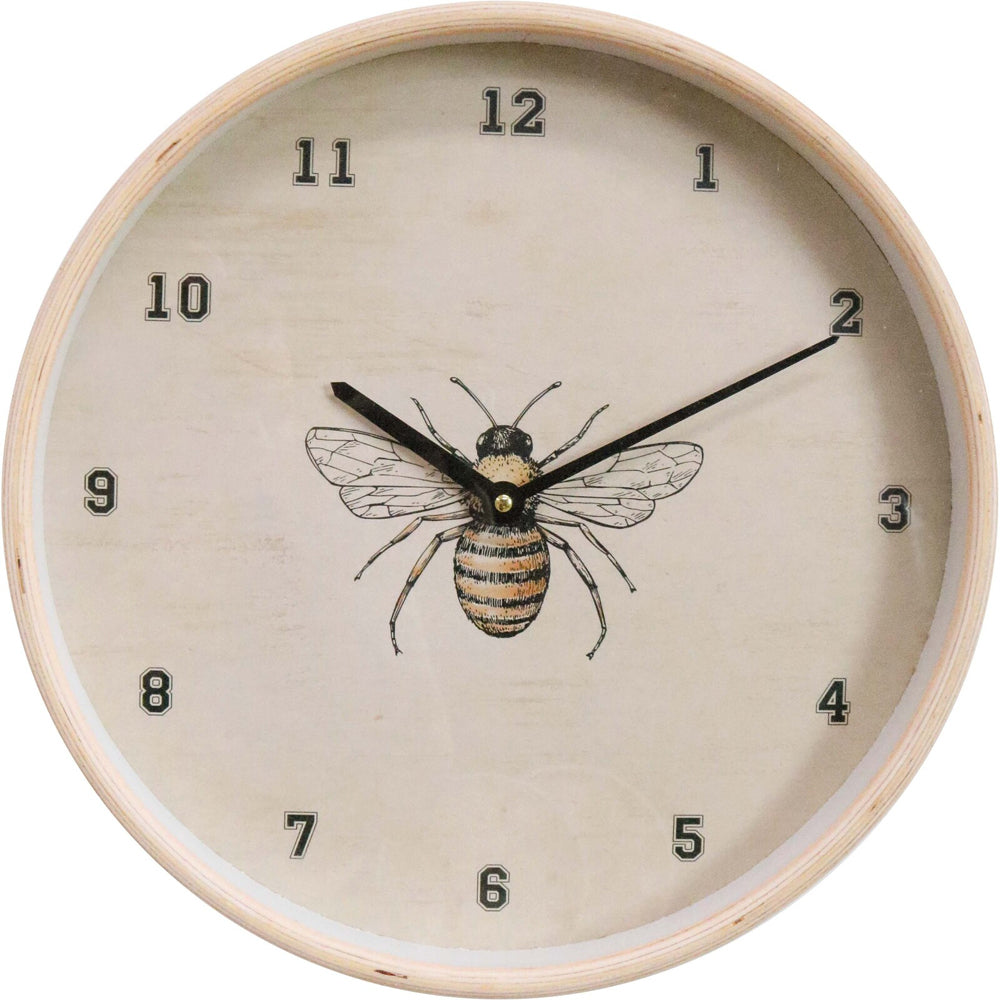 LVD Beeglass Hanging Wall Clock Analogue 40cm Round Decor