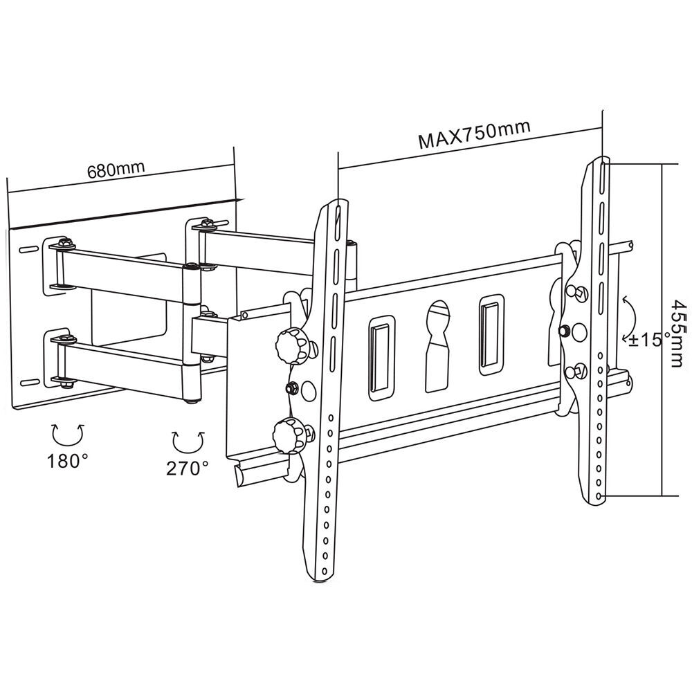 Doss LCD08B Universal Flat Panel TV Bracket Up To 80in