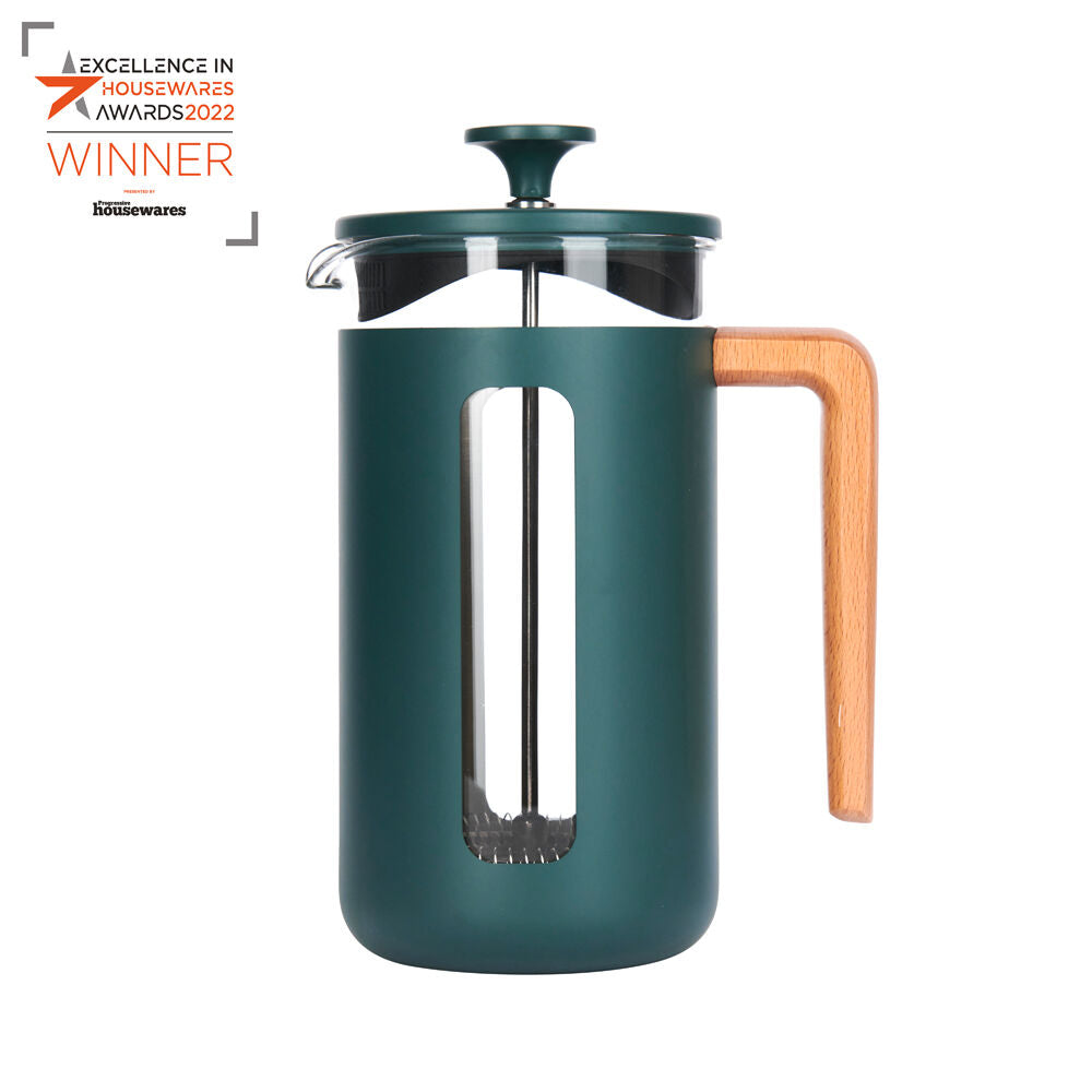La Cafetiere Pisa Stainless Steel Cafetiere Up to 8 Cups 10.8x17.2x23cm Green