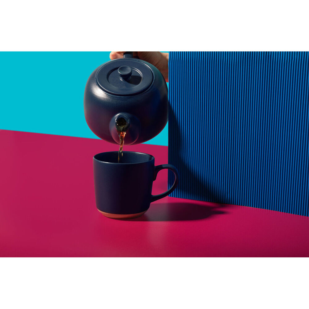 La Cafetiere Stoneware Classic Teapot Kettle 600ml - Navy