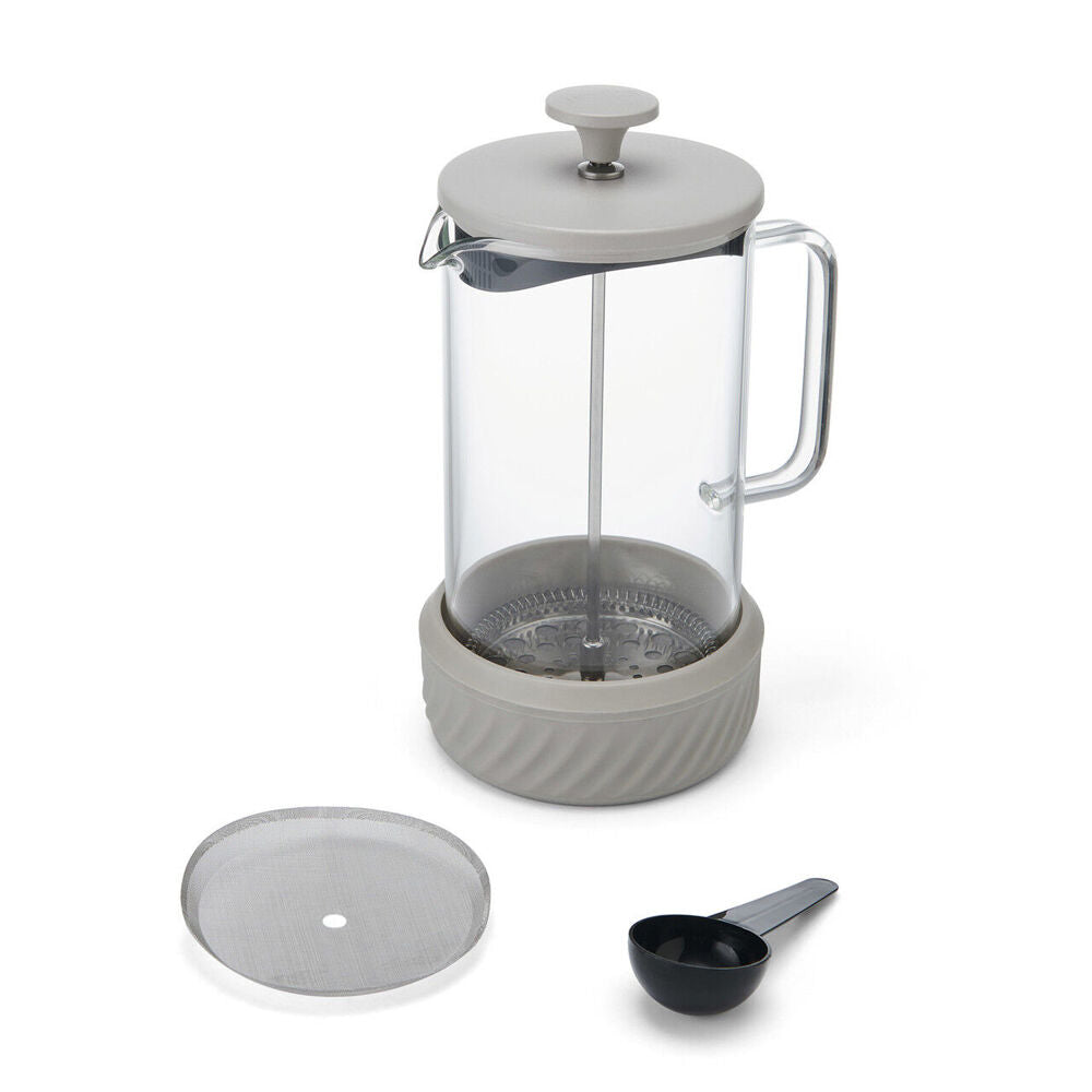 3pc La Cafetiere Zero 8-Cup No Mess French Press 1L - Latte