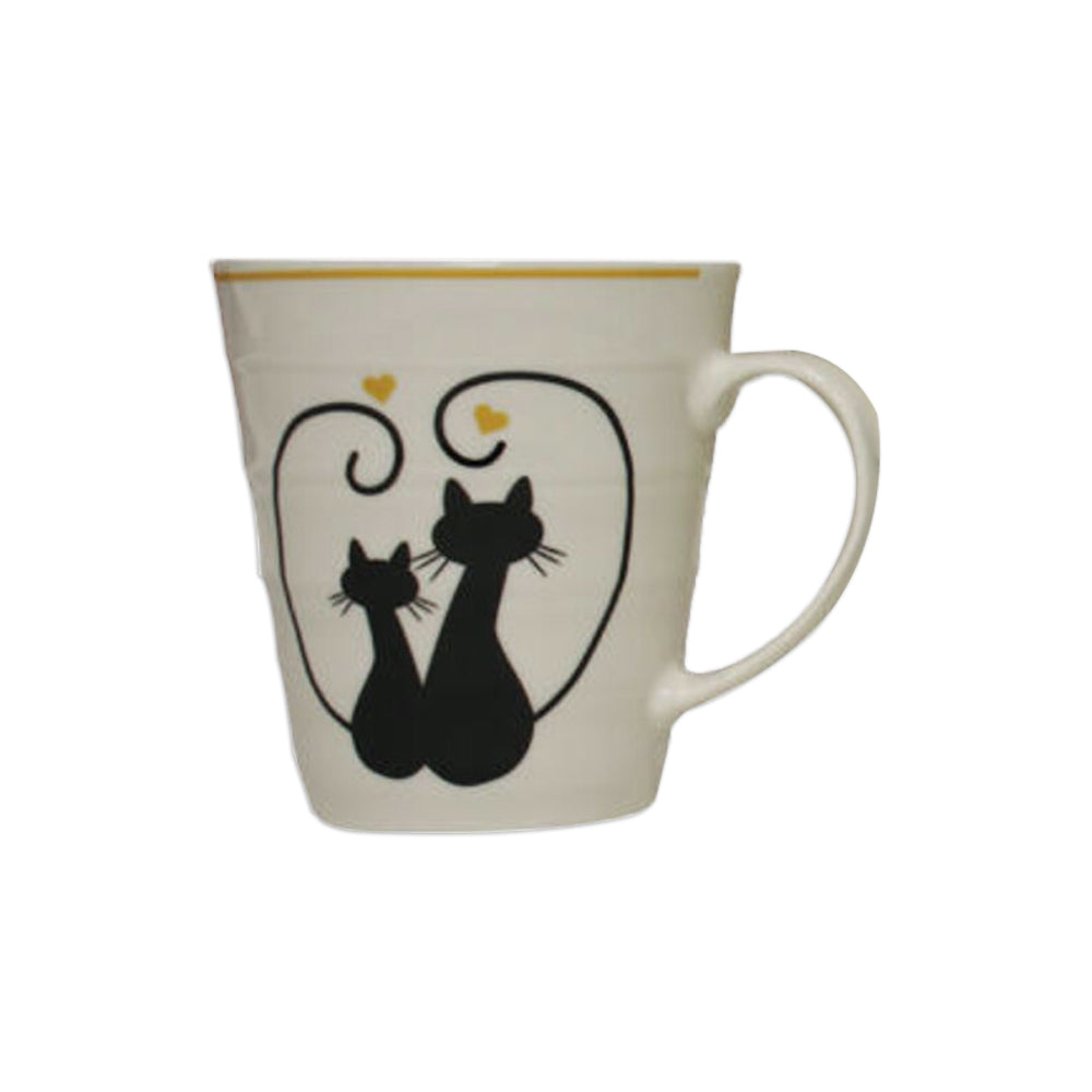 6PK LVD Ceramic Coffee Mug Cat Heart Home/Kitchen Drinkware 12cm Assorted