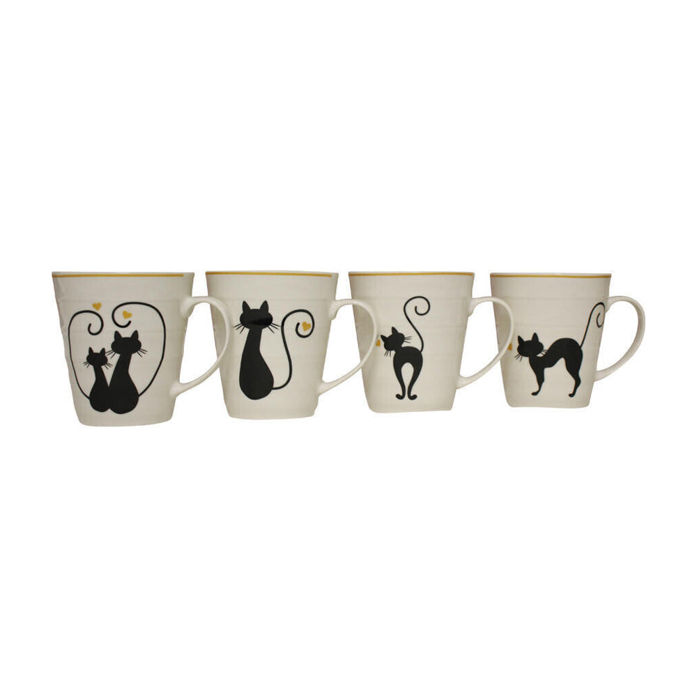 6PK LVD Ceramic Coffee Mug Cat Heart Home/Kitchen Drinkware 12cm Assorted