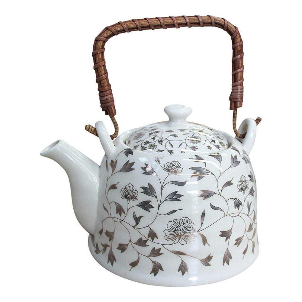 LVD Gold Vine 18cm Ceramic Teapot Decorative Brewing Tea Pot w/ Handle