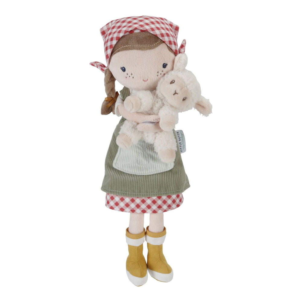 Little Dutch Childrens Cuddle Doll Farmer Rosa With Sheep 35cm