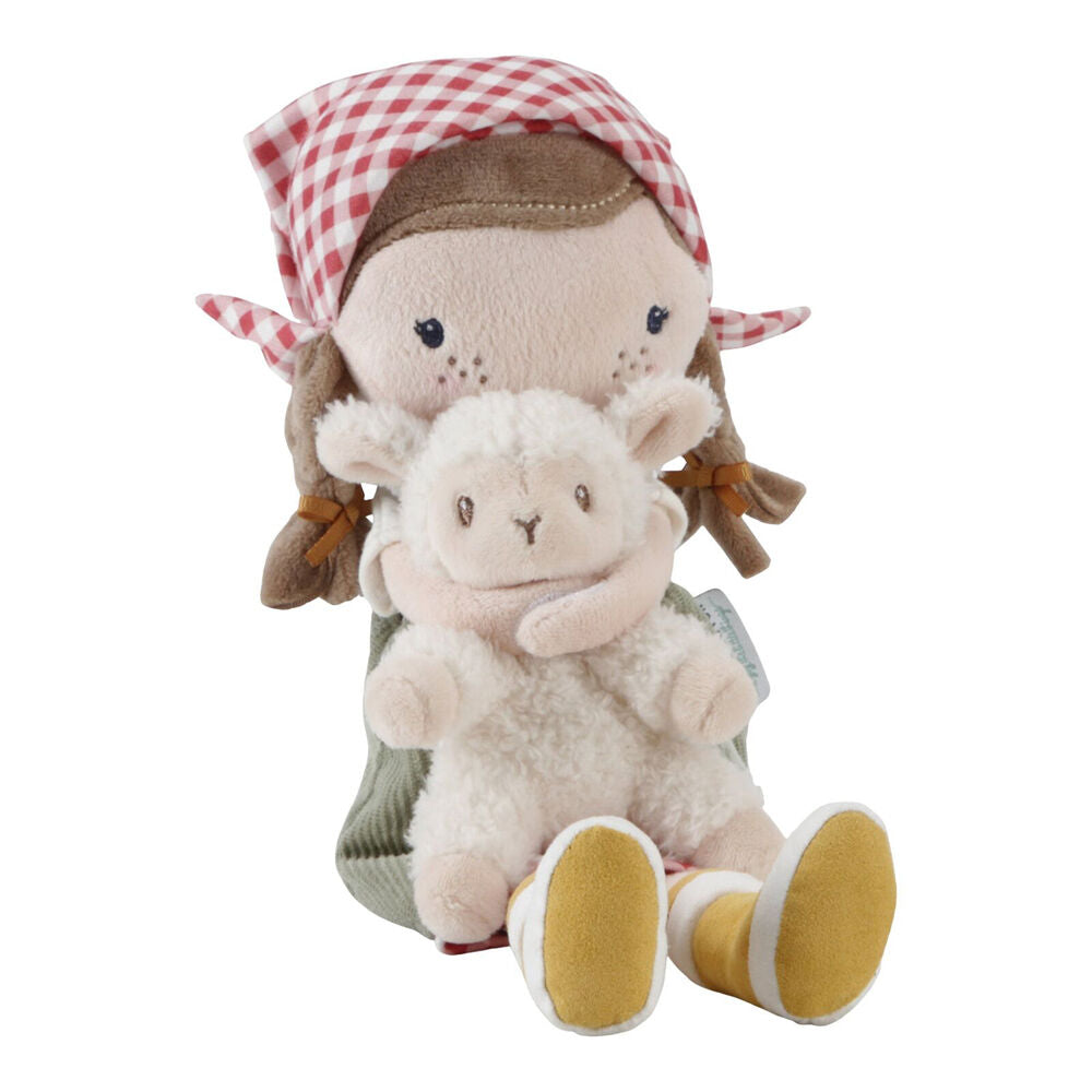 Little Dutch Childrens Cuddle Doll Farmer Rosa With Sheep 35cm