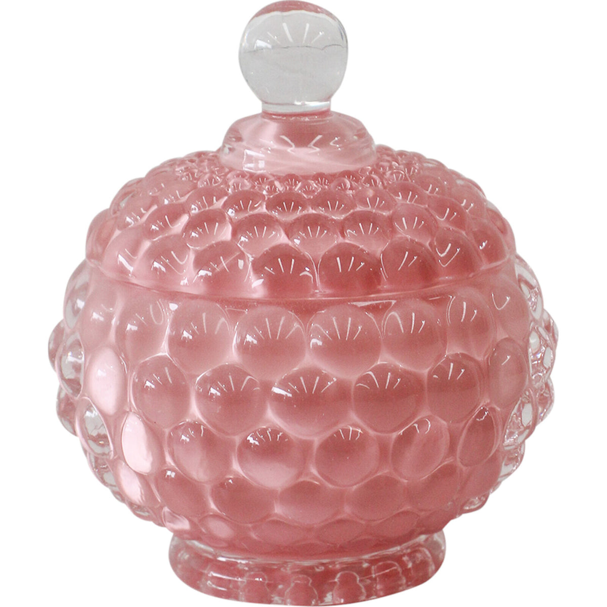 2PK LVD Bubble Tango 11cm Trinket Glass Jar Jewellery Storage - Pink