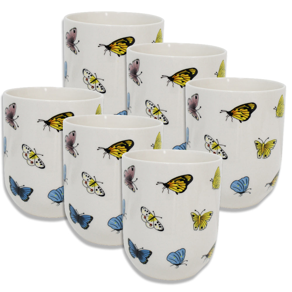 6PK LVD Jappa Ceramic 8cm Coffee/Tea Cup Drinkware - Butterfly