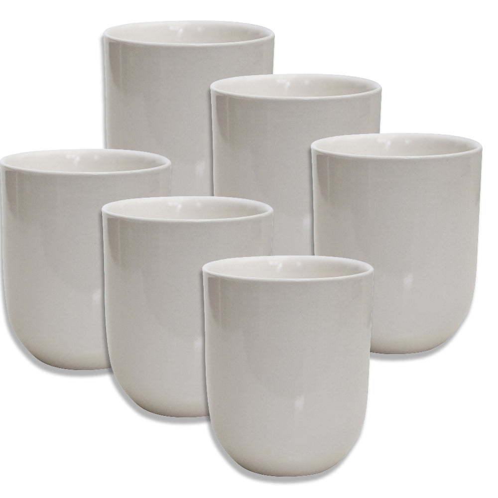6PK LVD Jappa Ceramic 8cm Coffee/Tea Cup Drinkware - White