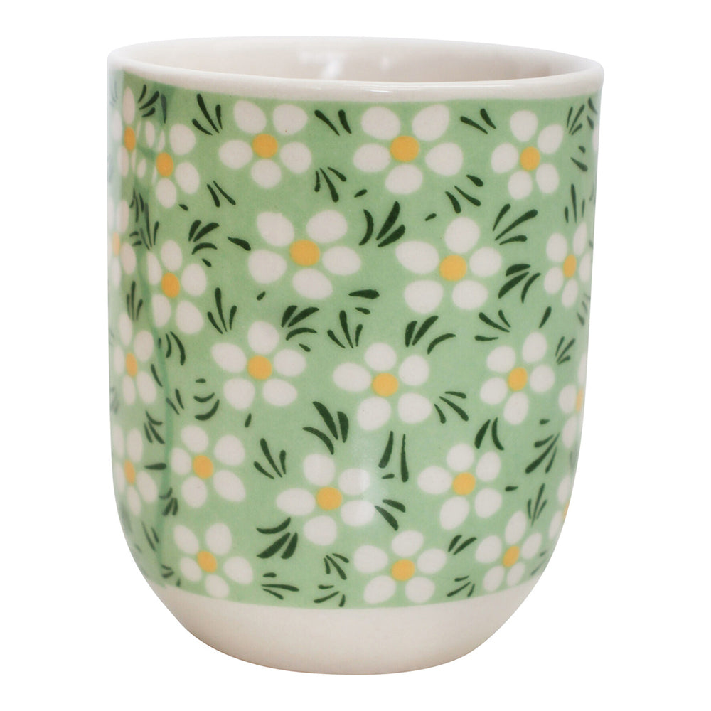 6PK LVD Jappa Ceramic 8cm Coffee/Tea Cup Drinkware - Daisy Green