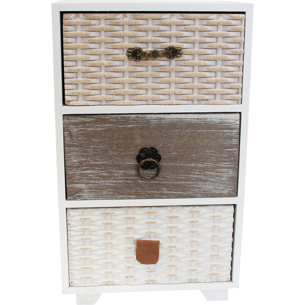 LVD MDF 25cm Esma 3-Drawer Jewellery Box Organiser Rectangle