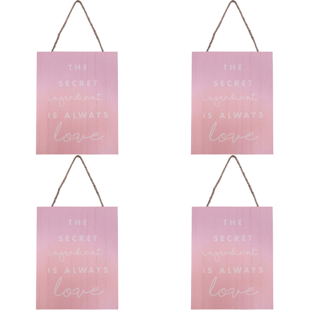 4PK LVD Sign Secret Ingredient Decorative Home/Lounge Decor Wall Art