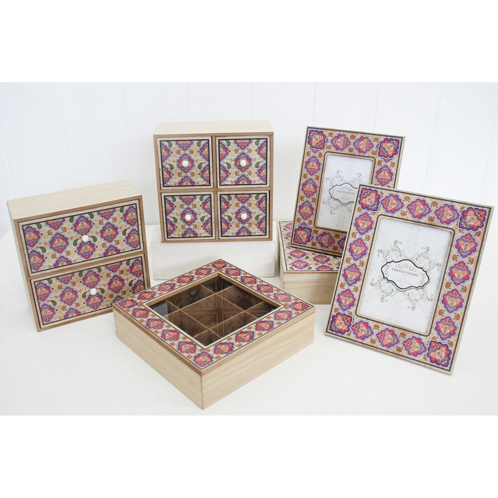 2PK LVD Wooden Glass Picture/Photo Decor Frame 5x7 21.5x26.5x1.5cm Sari
