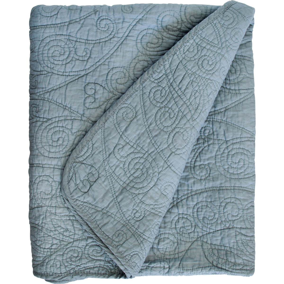 180x220cm Quilted Throw/Bedspread Coverlet Bed Blanket Sky