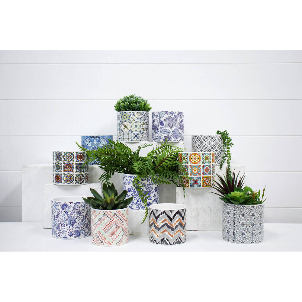 4PK LVD Ceramic Planter Abaca Home/Garden Decor 13x13cm Round