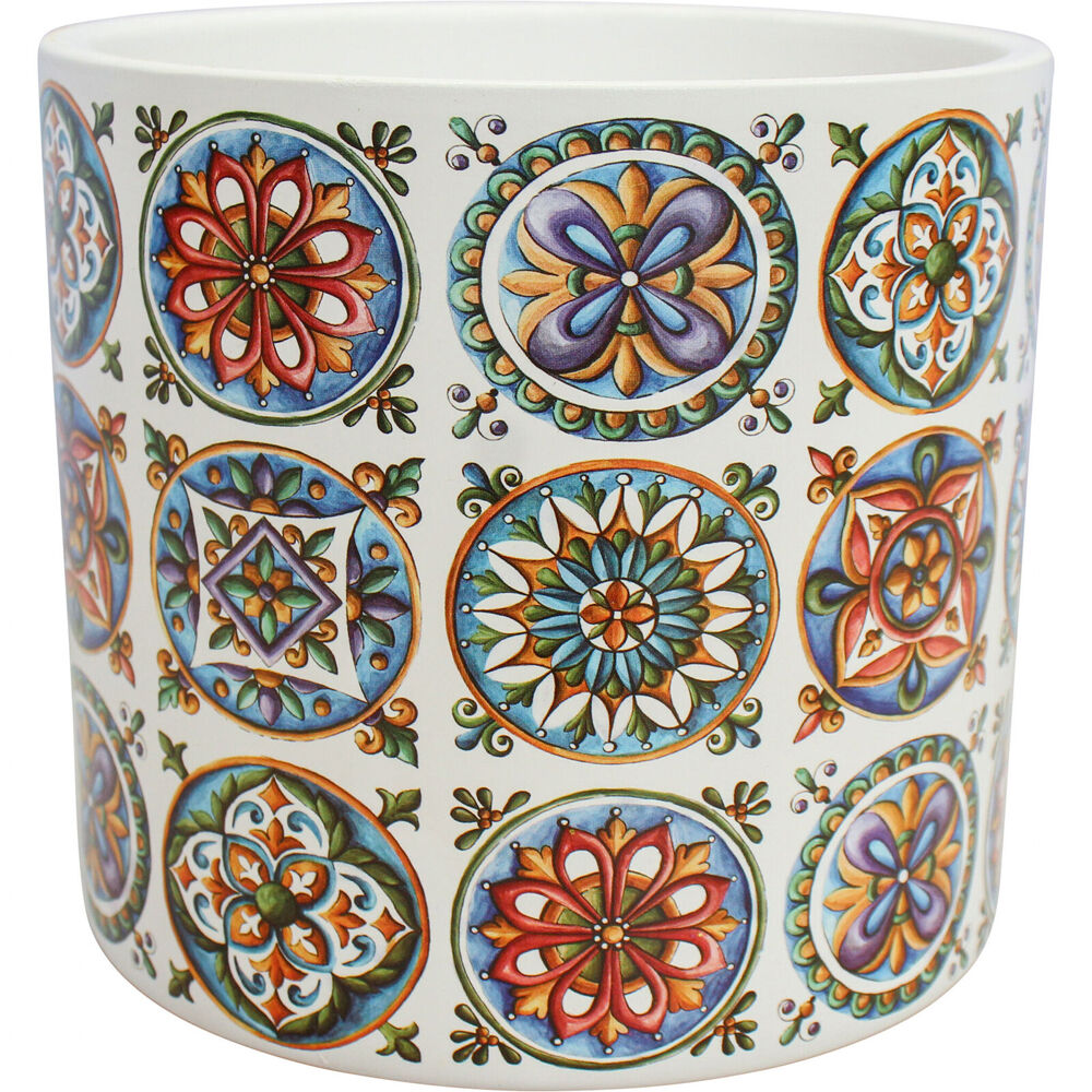 2PK LVD Ceramic Outdoor Decorative Planter Pot Amira 13x12cm Multicoloured
