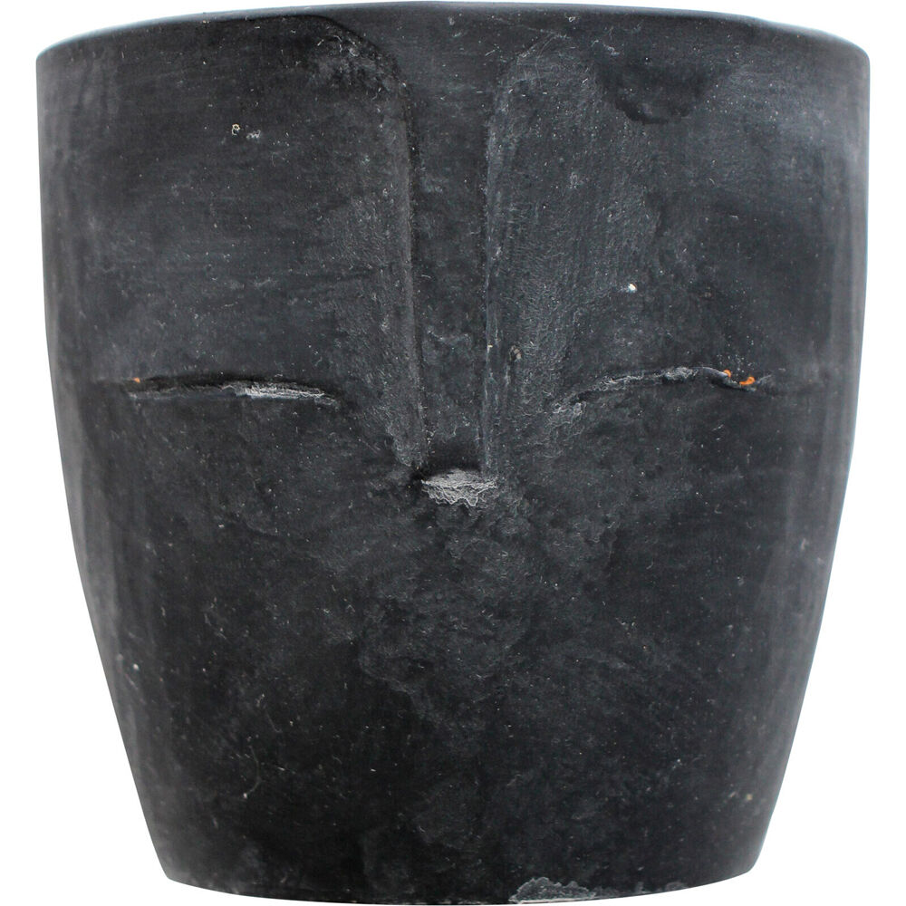 LVD Terracotta Ceramic Decorative Planter Pot Totem 11.5x11.5cm Black
