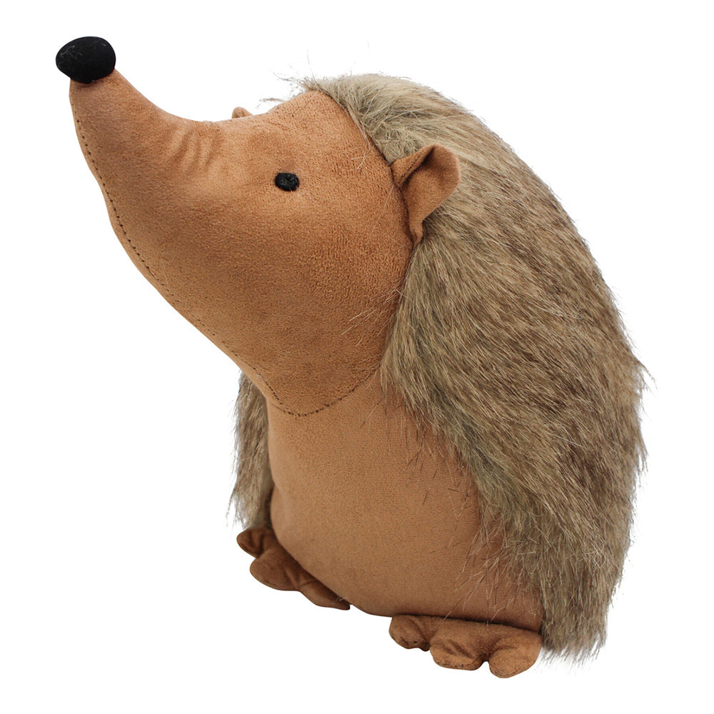 LVD Sand Polyfill 24cm Fluffy Hedgehog Doorstop - Brown
