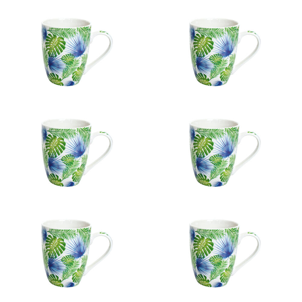 6PK LVD Ceramic Coffee Mug Tropic Home/Kitchen Drinkware 12cm Assorted