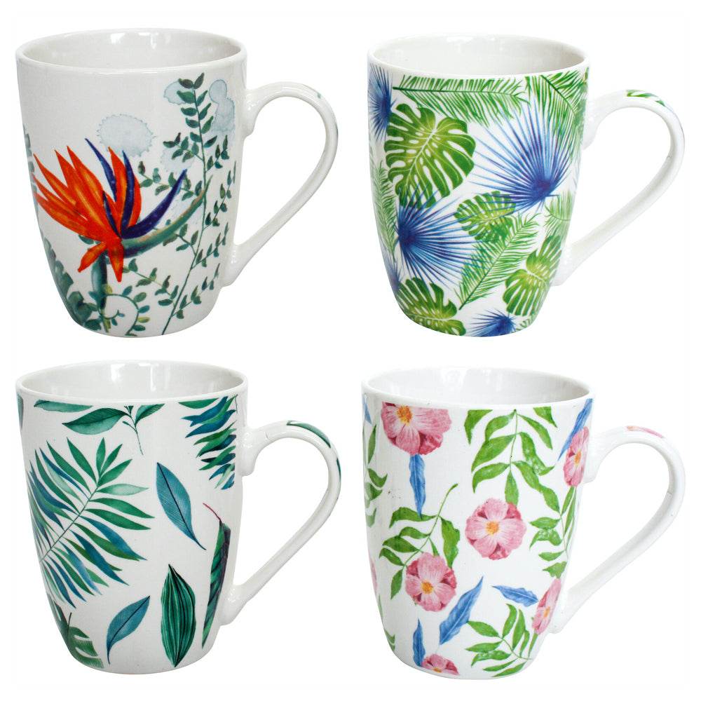 6PK LVD Ceramic Coffee Mug Tropic Home/Kitchen Drinkware 12cm Assorted