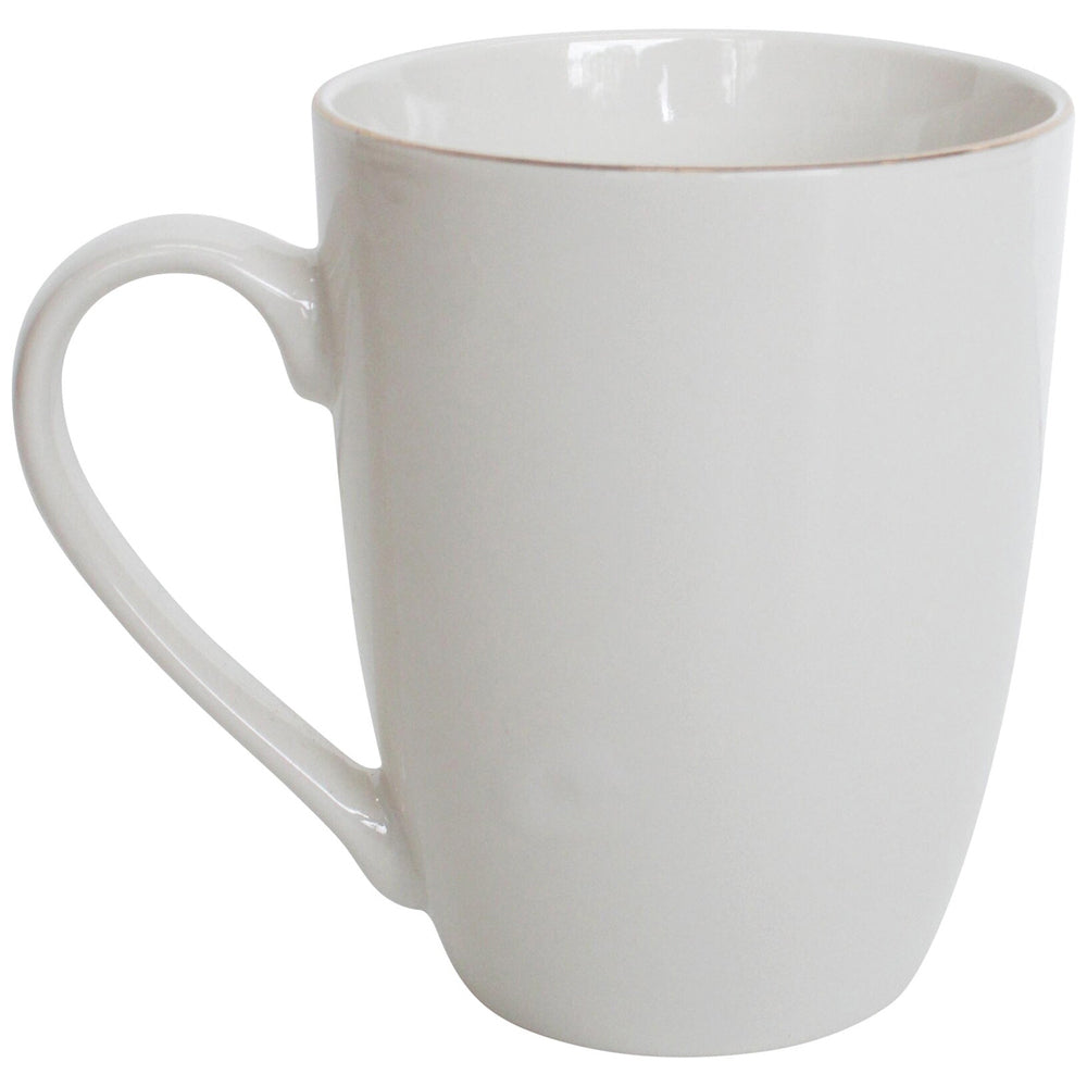 6PK LVD Ceramic Coffee Mug Classic Home/Kitchen Drinkware 11.5cm White/Gold