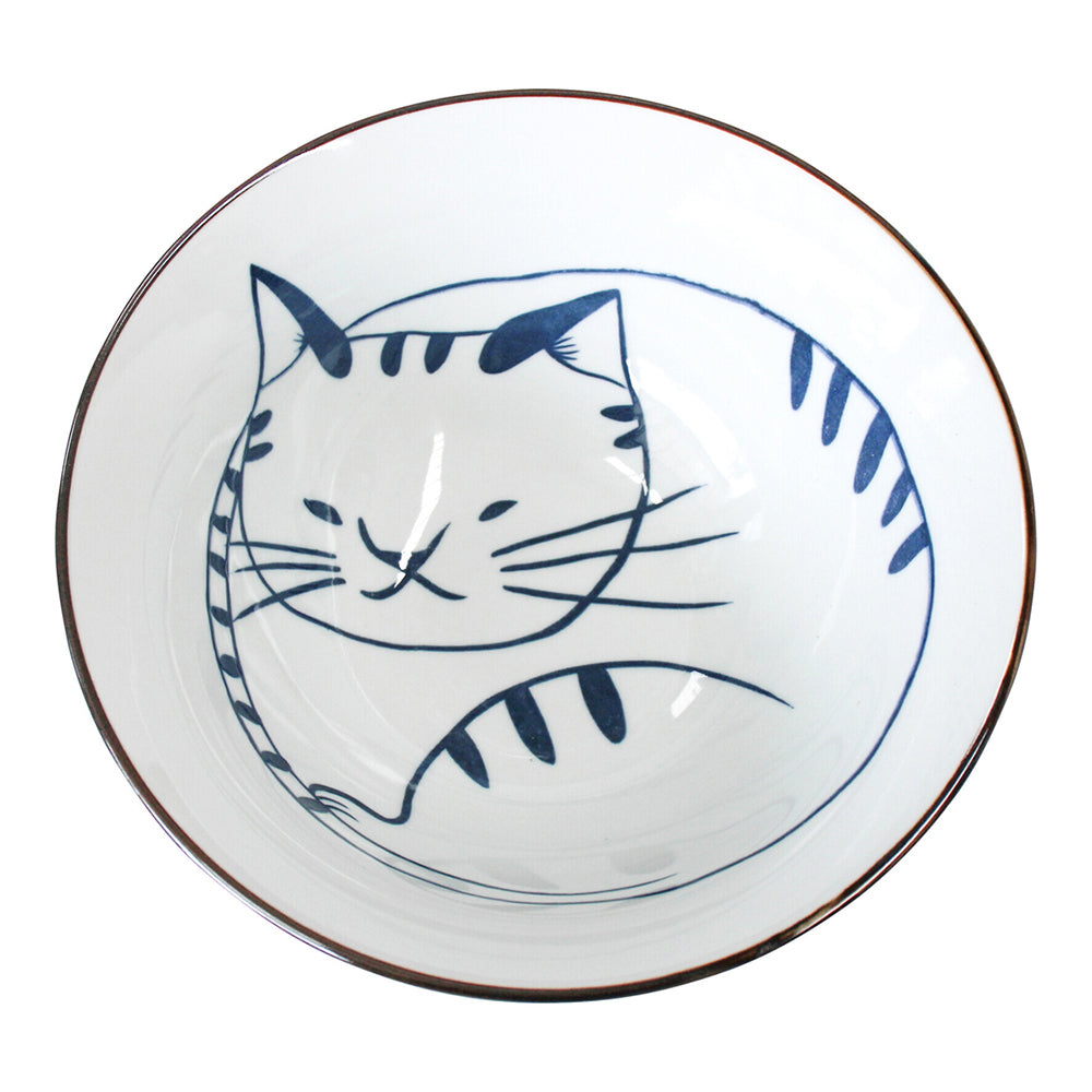 2PK LVD Ceramic 17.5cm Simba Cat Bowl Round Dinnerware Large - White