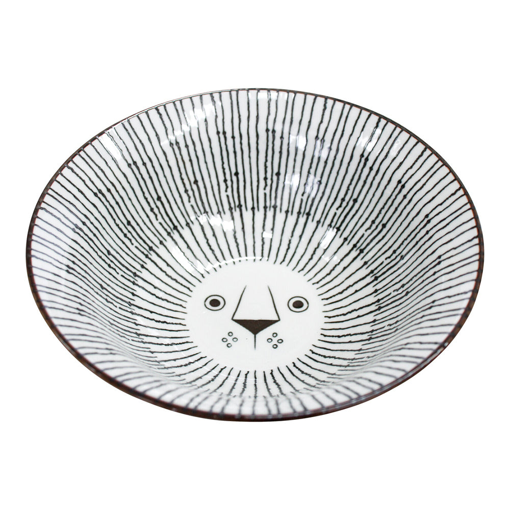 2PK LVD Ceramic 17.5cm Leo Lion Bowl Round Dinnerware Large - White