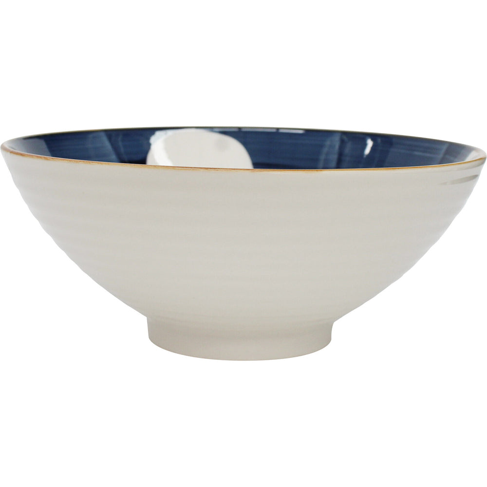 2PK LVD Ceramic 20cm Noodle Bowl Spot Round Dinnerware - White/Blue