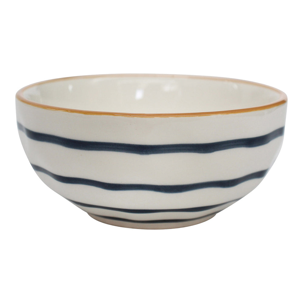 3PK LVD Ceramic 11.5cm Dip Bowl Stripe Round Dinnerware - White
