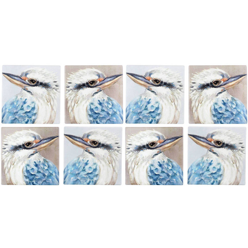 8pc LVD Ceramic Coaster Set Square 9.5x9.5cm - Kookaburra