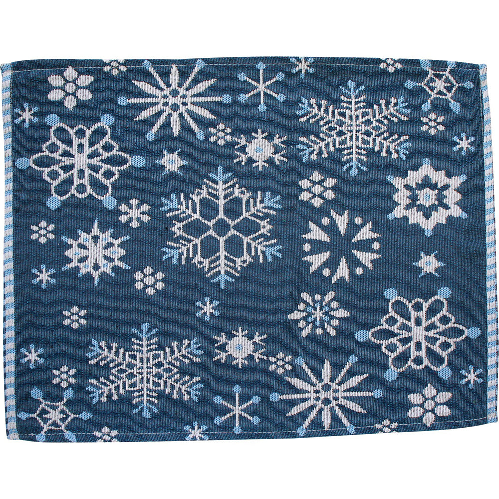 12PK LVD Placemat Navy Snowflake Decorative Tableware/Serveware