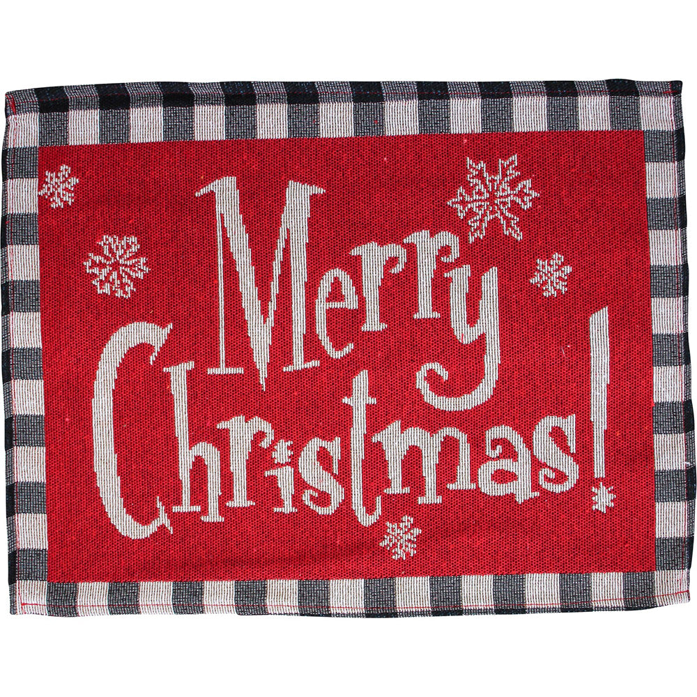 12PK LVD Placemat Merry Christmas Decorative Tableware/Serveware