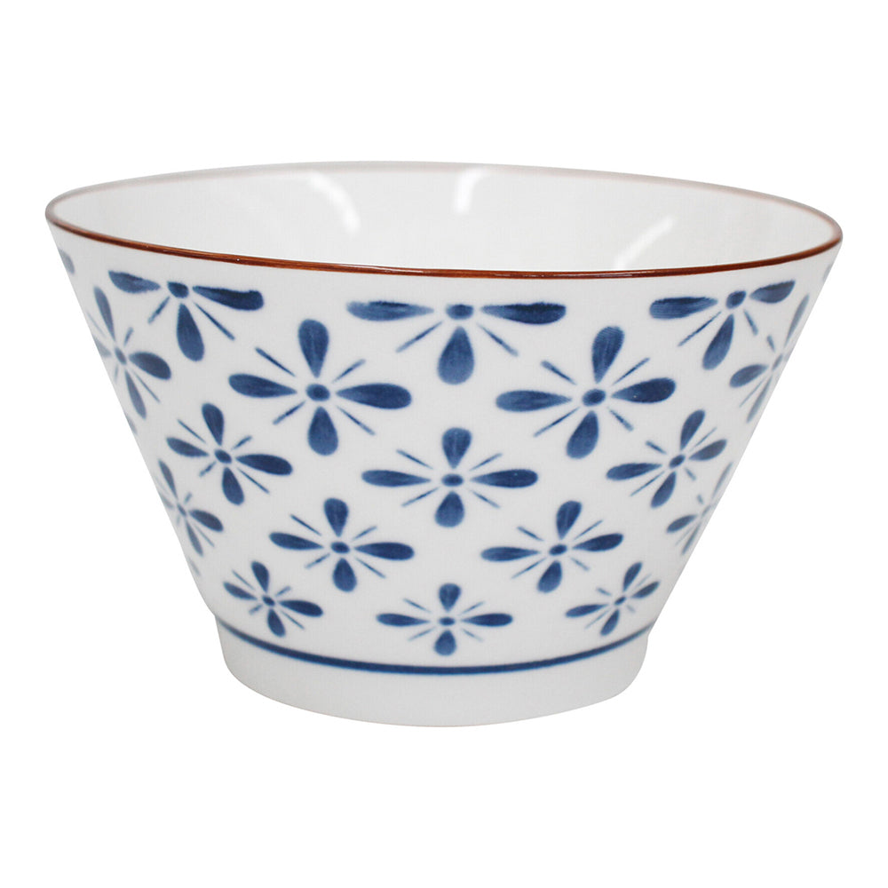 4PK LVD Ceramic 13cm Rice Bowl Motif Round Dinnerware - White/Blue