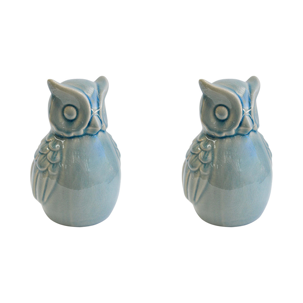 2PK LVD Owl Sml Powder Decorative Sculpture Home/Lounge Decor