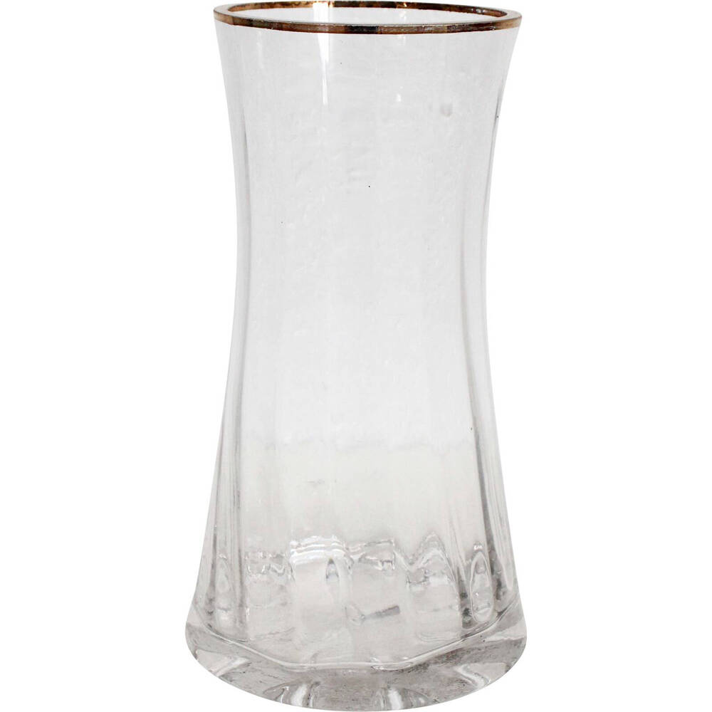 LVD Curve Flower Vase Container 13x23cm Small - Clear