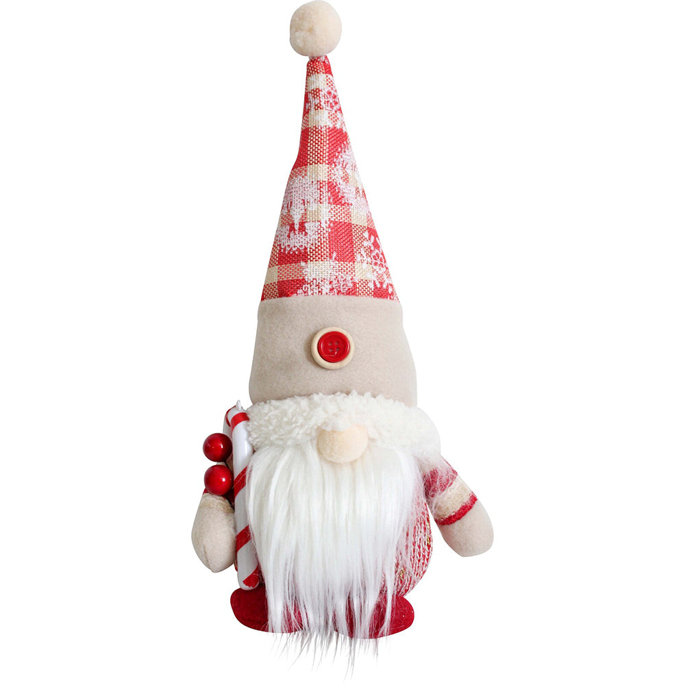 4PK LVD Gnome Tartan Decorative Sculpture Home/Lounge Decor