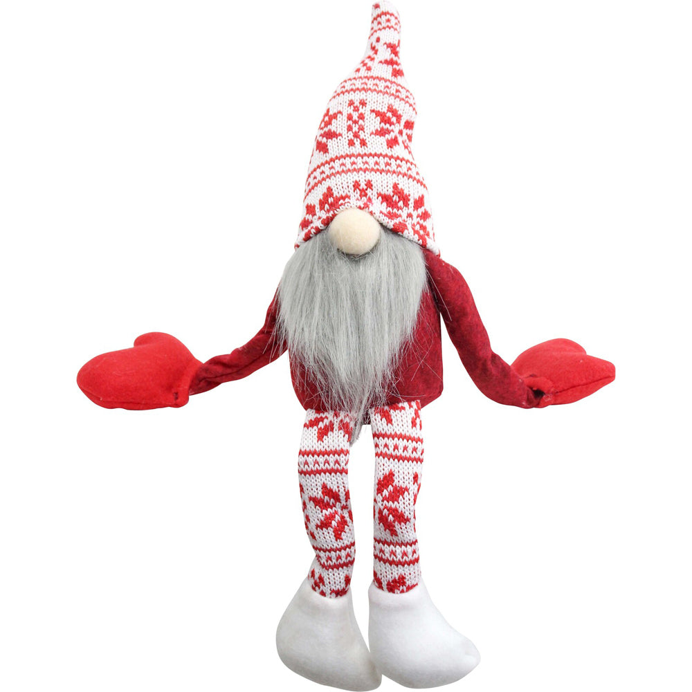 3PK LVD Polyester Classic Hanging Gnome Home/Living Room X-mas Decor 19x38cm