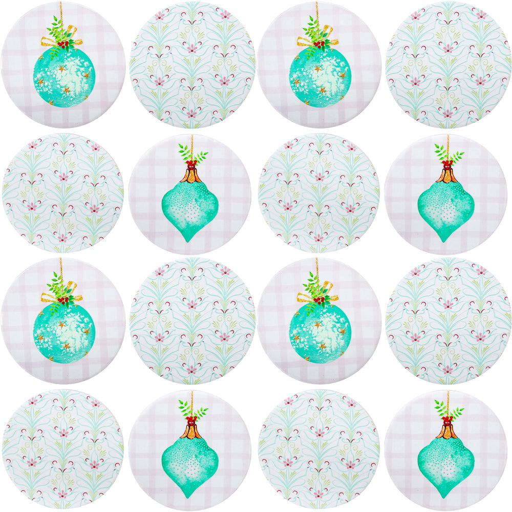4x 4pc LVD Coasters Aqua Baubles Decorative Barware/Serveware Home Kitchen