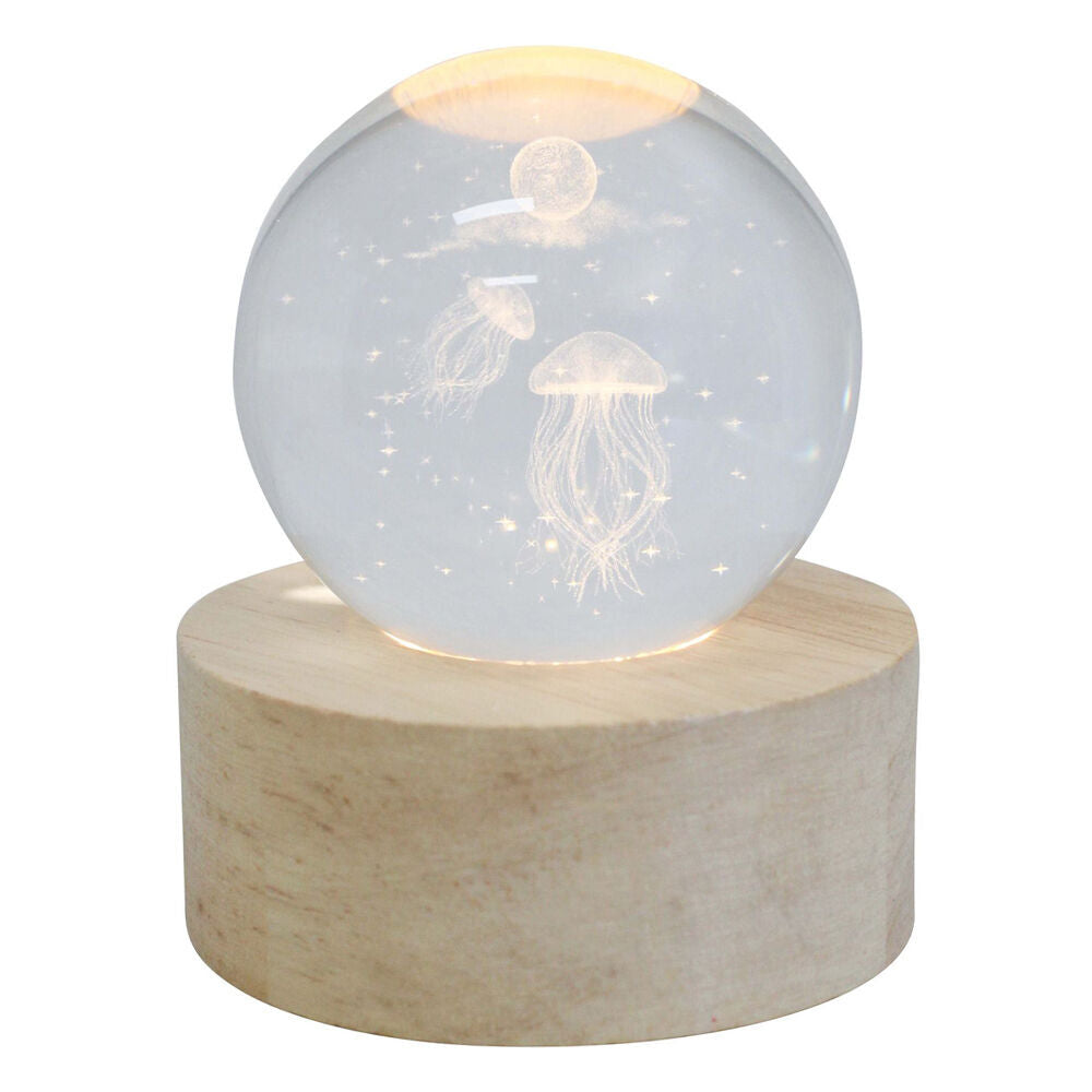 LVD Glass/MDF Jellyfish LED Ball Tabletop Decor Combo Set 7cm