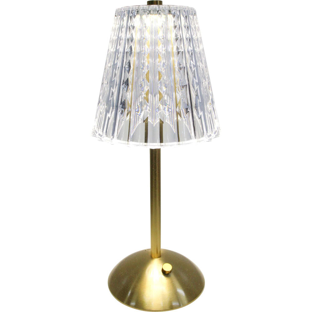 LVD USB Metal LED Decorative Indoor Lantern Table Lamp 13x30cm Gold