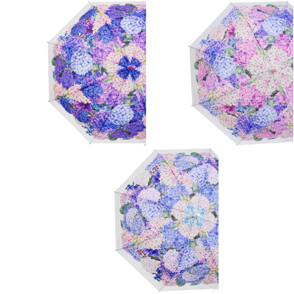 2PK LVD Women's Folding Umbrella Floral Hydrangeas 80cm Assorted