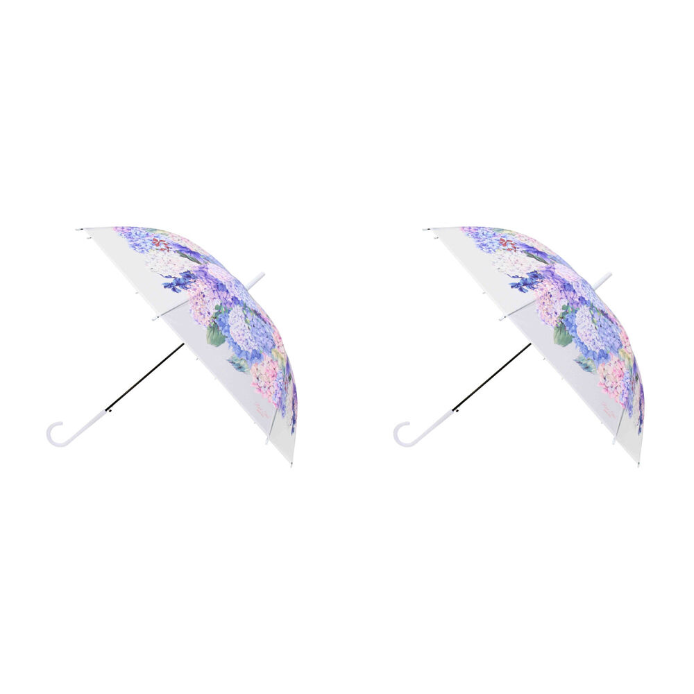 2PK LVD Women's Folding Umbrella Floral Hydrangeas 80cm Assorted