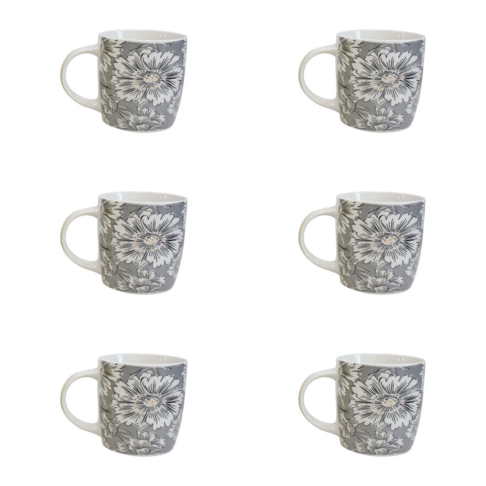 6PK LVD Ceramic Coffee Mug Jones Home/Kitchen Drinkware 9cm Assorted