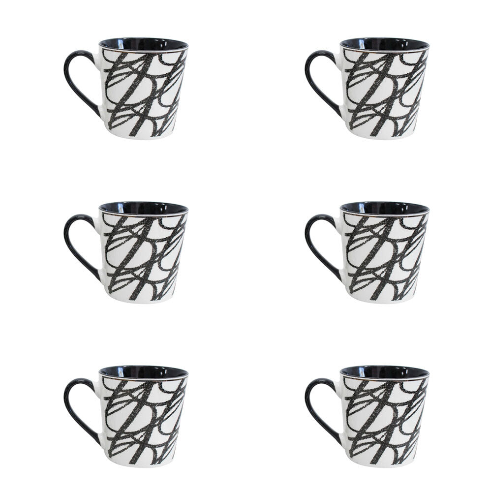 6PK LVD Ceramic Coffee Mug Stonehouse Home/Kitchen Drinkware 9.5cm Assorted