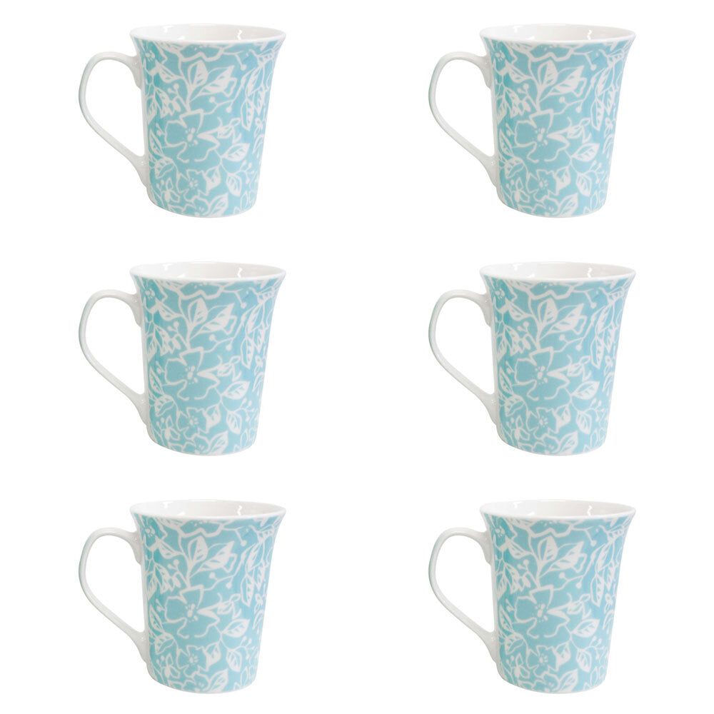 6PK LVD Ceramic Coffee Mug Aegean Home/Kitchen Drinkware 10.5cm Assorted