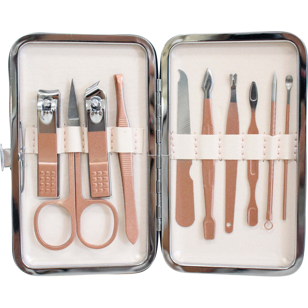 3PK 11pc LVD Metal/Plastic 12.5cm Manicure Set Clipper/Cuticle Kit - Ivory/Copper