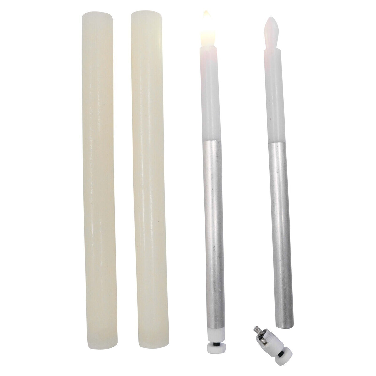 2x 2pc LVD 25cm Wax Flameless Dinner Candles Tabletop Decor